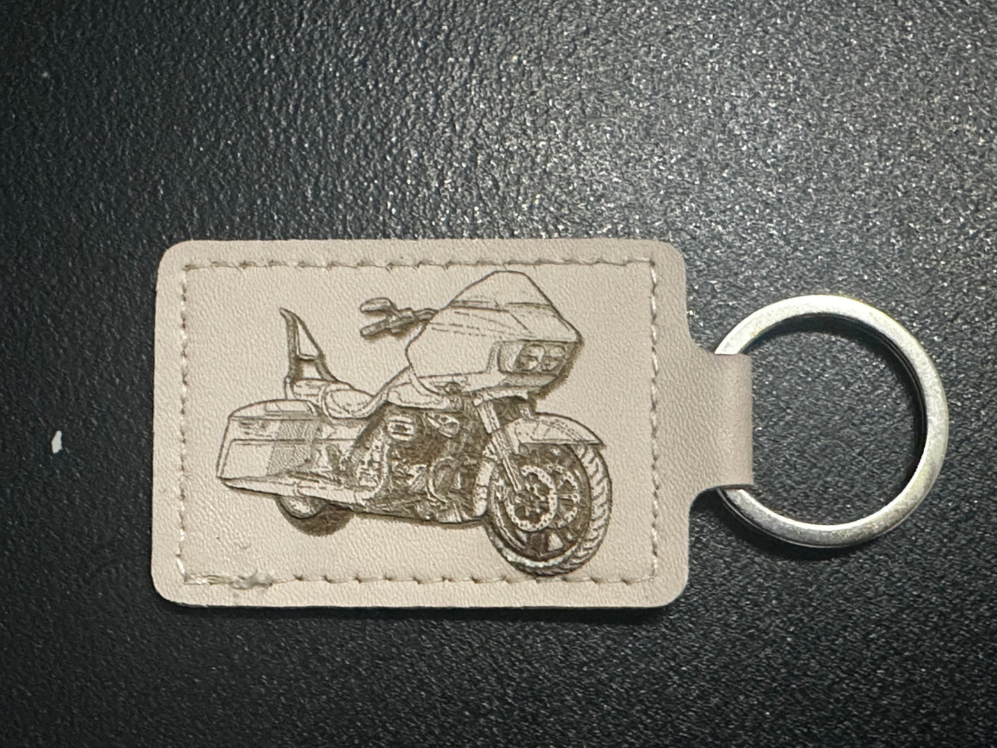 Laser Engraved Leather Keychains